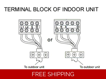 Indoor Wiring Terminal For Ductless Mini Split Wall Mount Indoor Unit